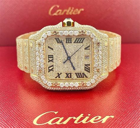 cartier gold|cartier gold watch with diamonds.